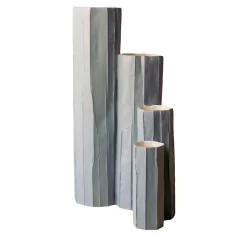 Vaso Bruco Corteccia E6/Grigio azzurro