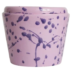 Vaso cachepot in ceramica lilla e viola