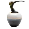 Vaso Canopo Ibis bianco e nero