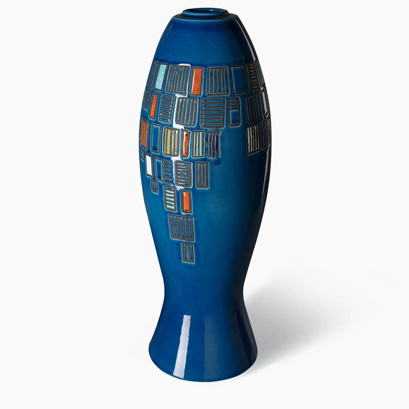 Vaso Capogrossi Blu di Aldo Londi