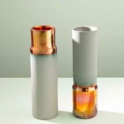 Vaso Cilindrico in Ceramica Riflesso Vulcano