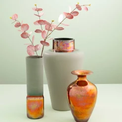 Vaso Cilindrico in Ceramica Riflesso Vulcano