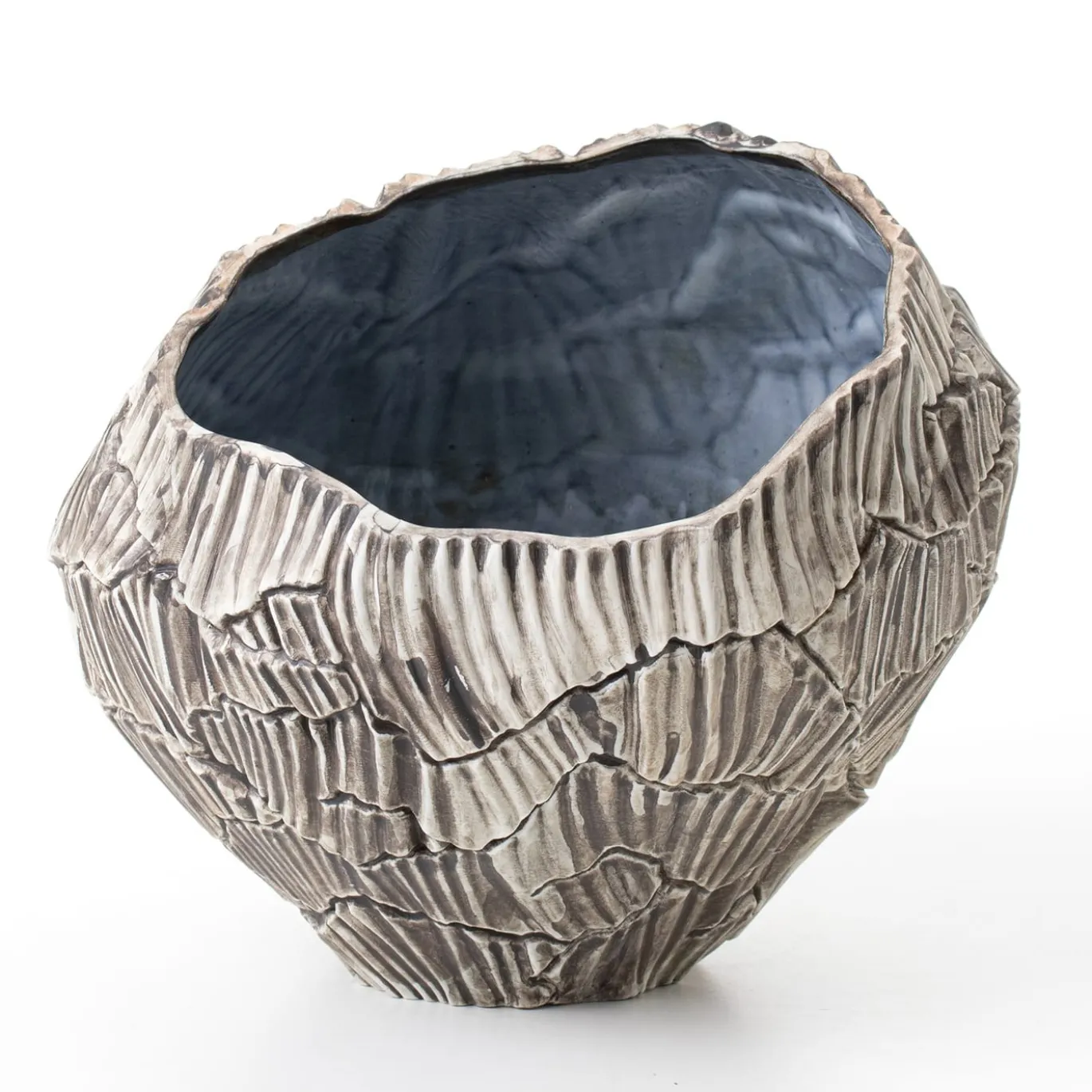 Vaso Ciotola Decorativa Zefiro Rock in Porcellana