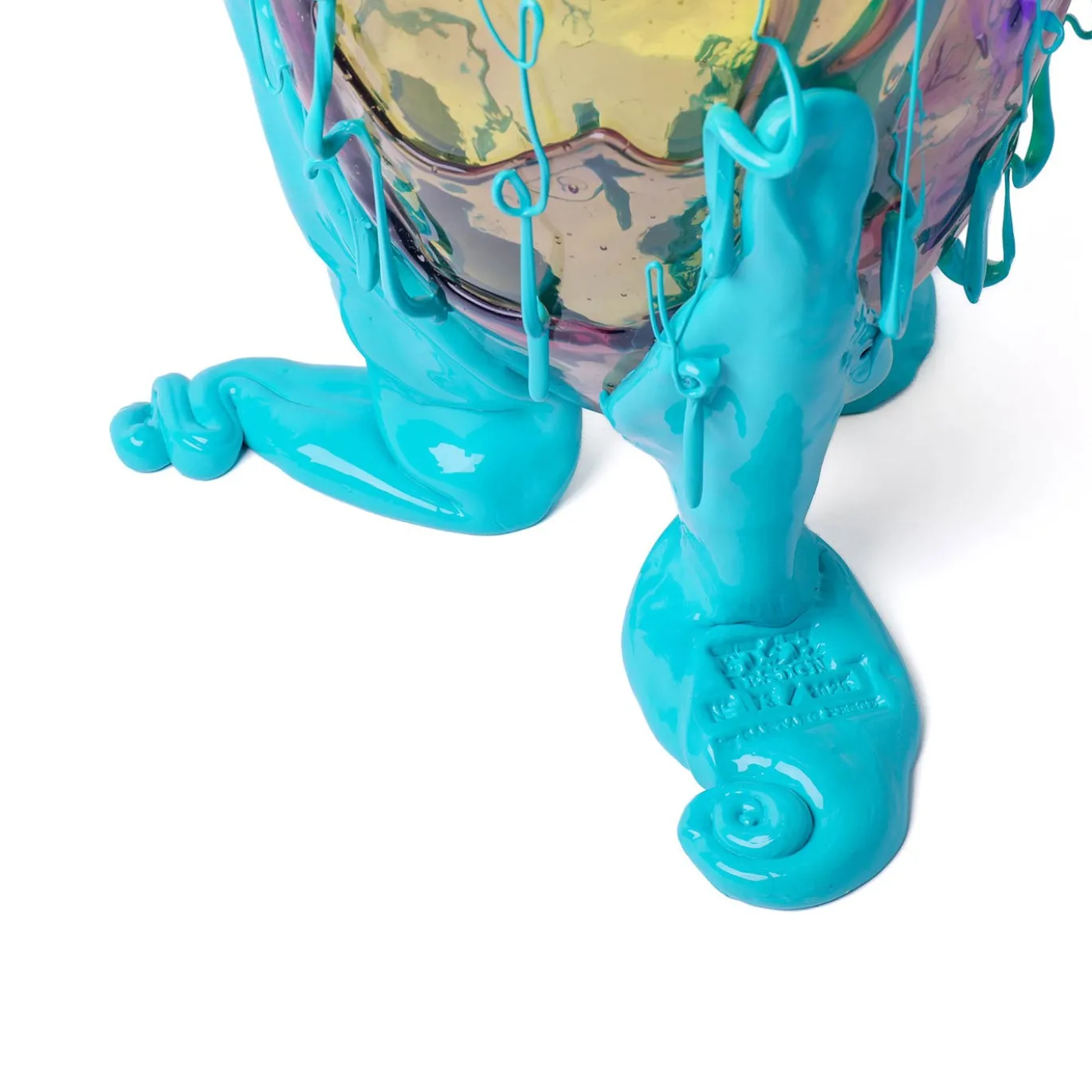 Vaso Clear Grande in resina multicolore di Gaetano Pesce