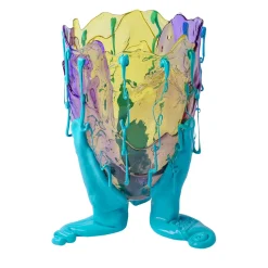 Vaso Clear Grande in resina multicolore di Gaetano Pesce