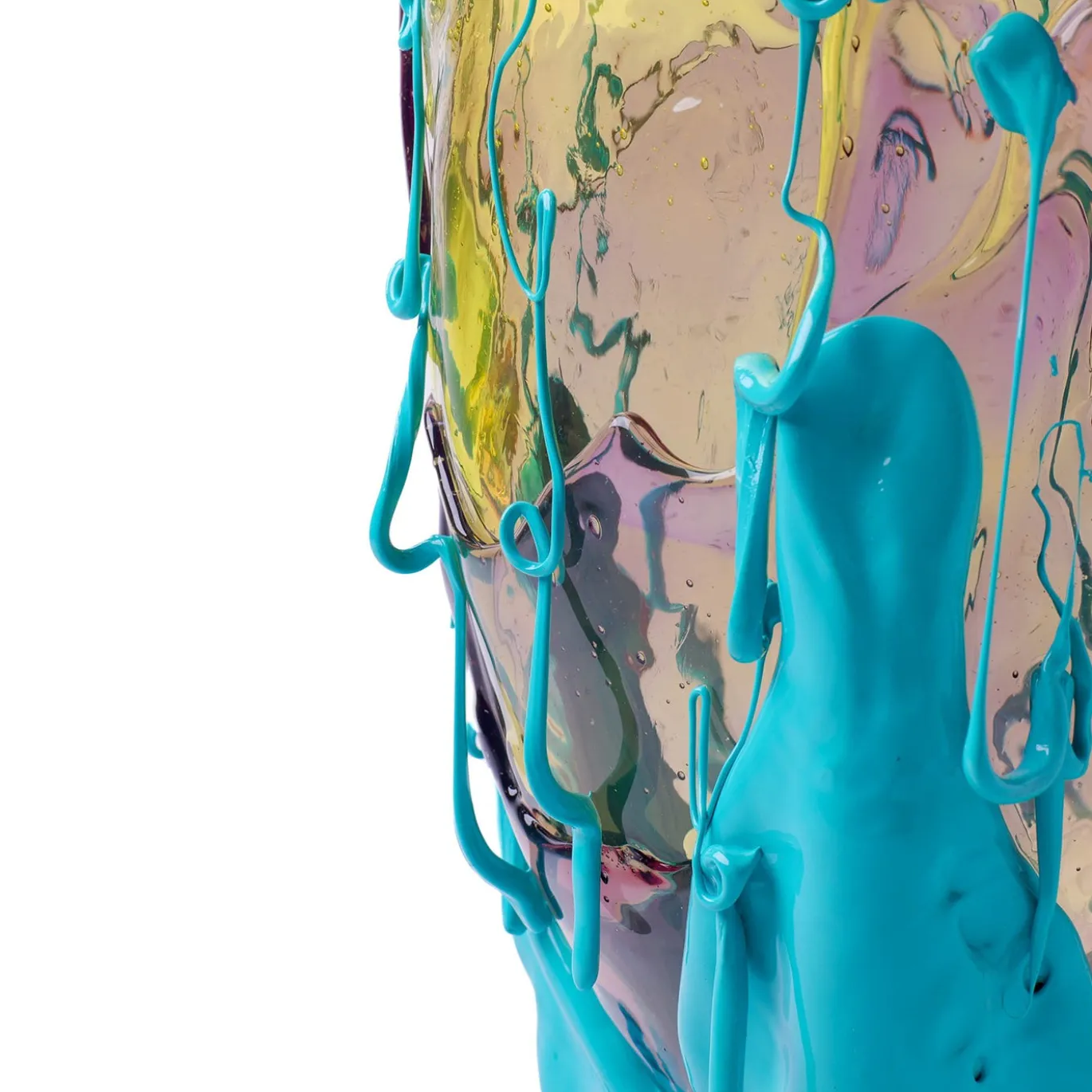 Vaso Clear Grande in resina multicolore di Gaetano Pesce