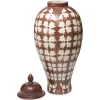 Vaso Clyde con decoro fiori bianchi