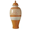 Vaso Clyde con decoro parentesi arancio
