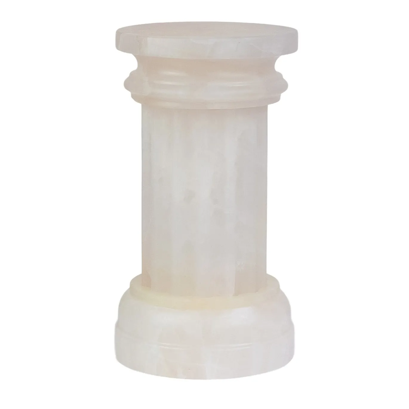 Vaso Colonna in Onice Bianco Satinato POR TAN TE