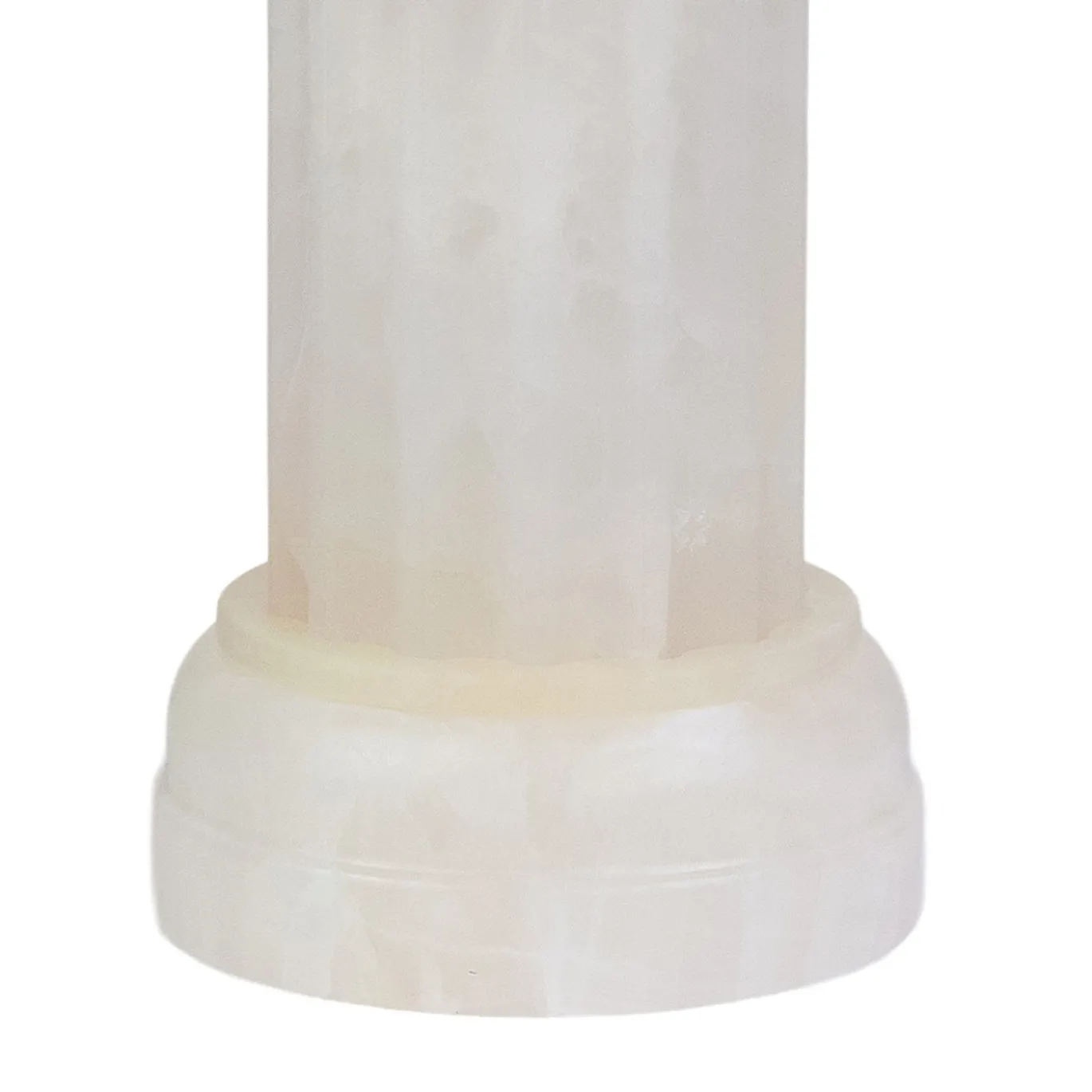 Vaso Colonna in Onice Bianco Satinato POR TAN TE