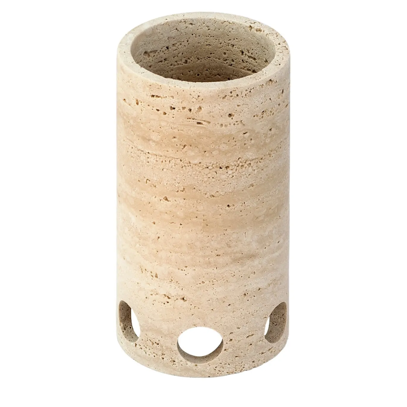 Vaso Colosseo in marmo Travertino corto satinato