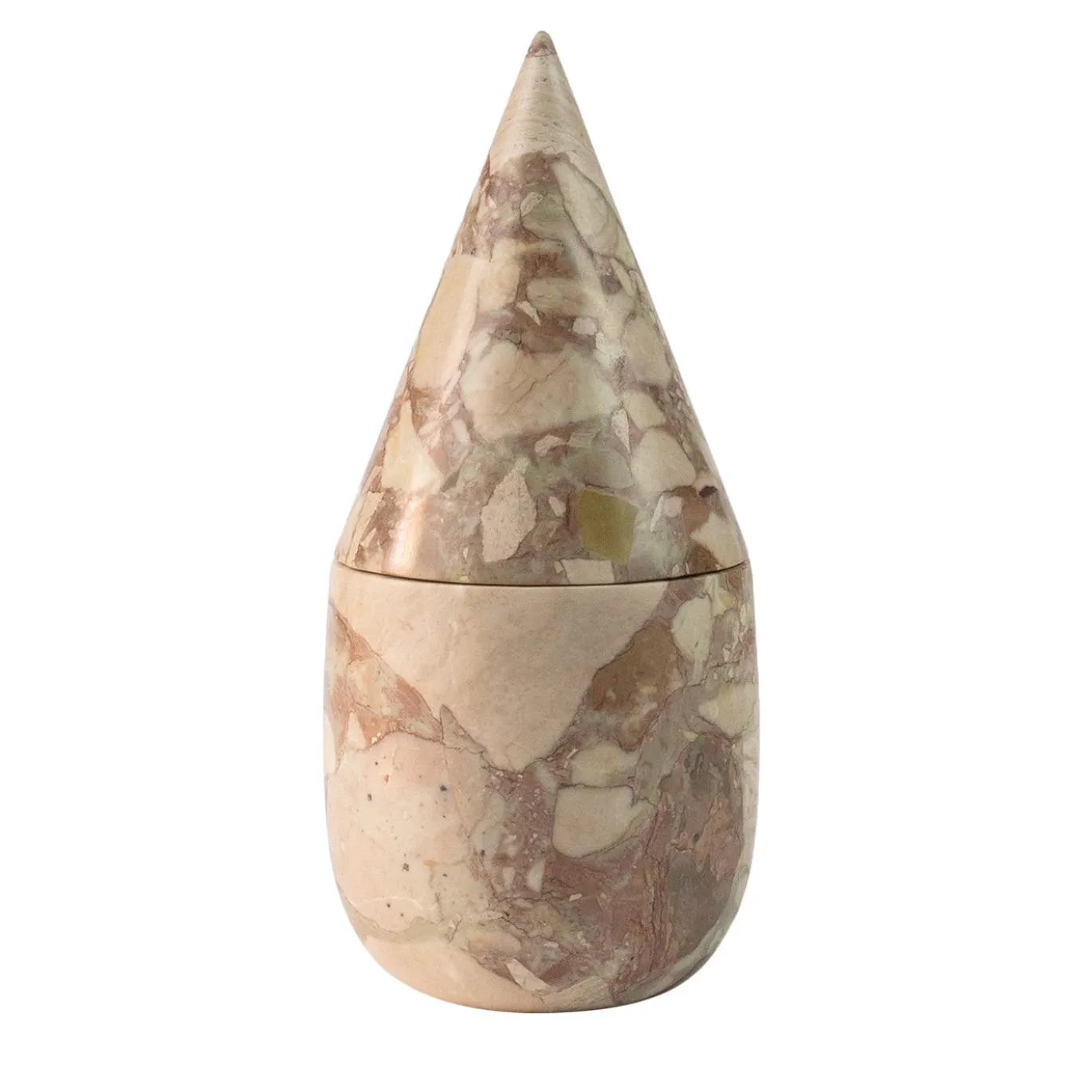 Vaso con coperchio Itineranti 10 in marmo