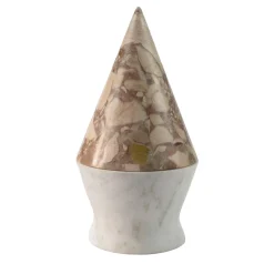 Vaso con coperchio Itineranti 12 in marmo