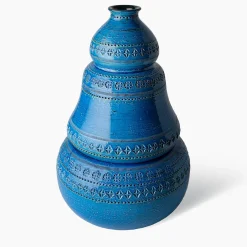 Vaso con Due Elementi Blu di Aldo Londi
