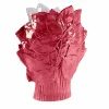 VASO CON FOGLIE D'ACERO - ROSSO