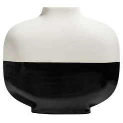 Vaso corto Palma Bianco e Nero
