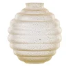 Vaso Deco in vetro sabbiato cristallo con foglia oro