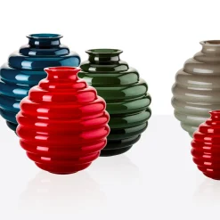 Vaso Deco in Vetro Soffiato Blu Cerulean di Napoleone Martinuzzi