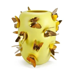 Vaso Decorativo Alidoro Giallo in Ceramica