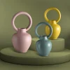 Vaso decorativo Alma in argilla rosa opaco di Andrea di Pietro