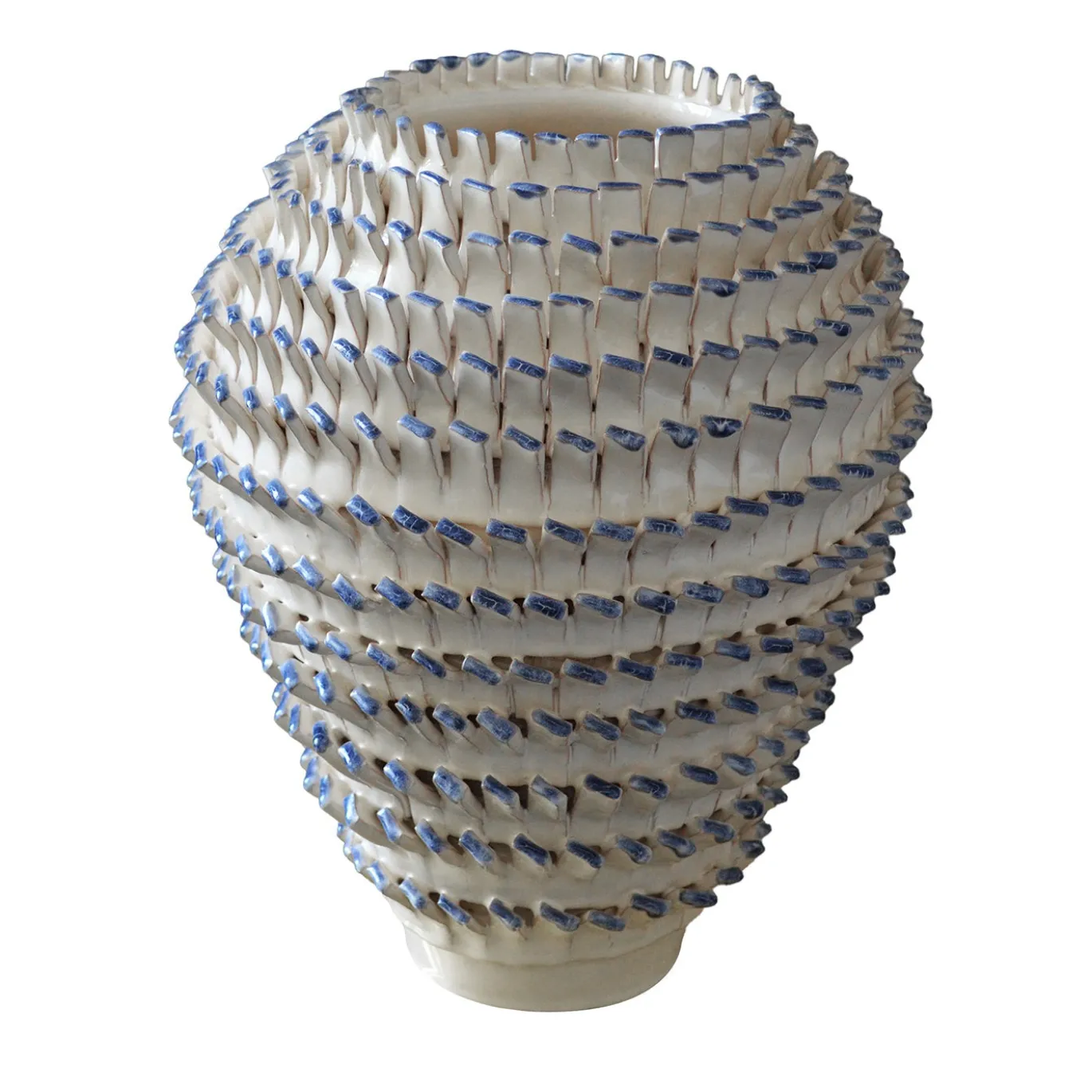 Vaso Decorativo Apulia in ceramica beige