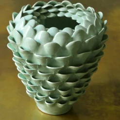 Vaso Decorativo Artemisia in ceramica verde