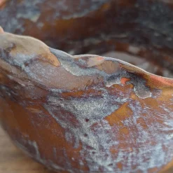 Vaso decorativo Baobab 2 in argilla smaltata grigia