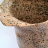Vaso Decorativo Baobab in Ceramica Grigia e Bronzo