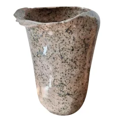 Vaso Decorativo Baobab in Ceramica Grigia e Bronzo