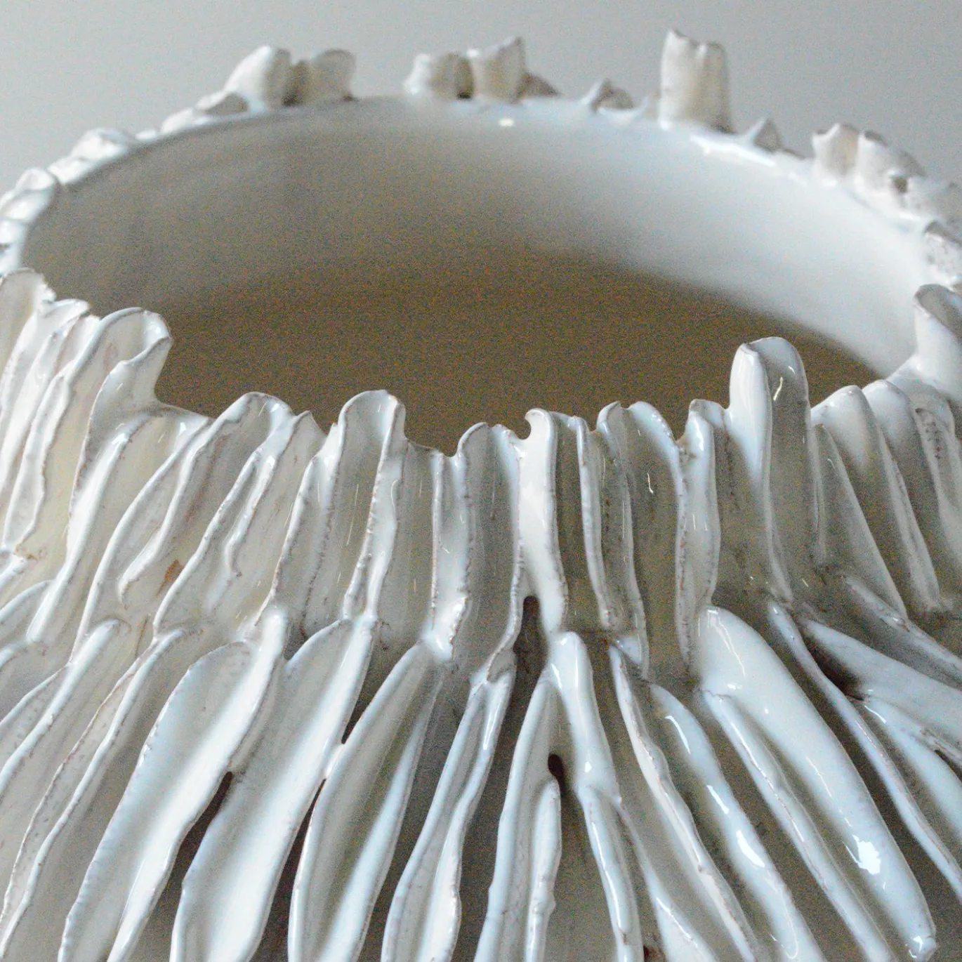 Vaso Decorativo Bianco Carrube 4