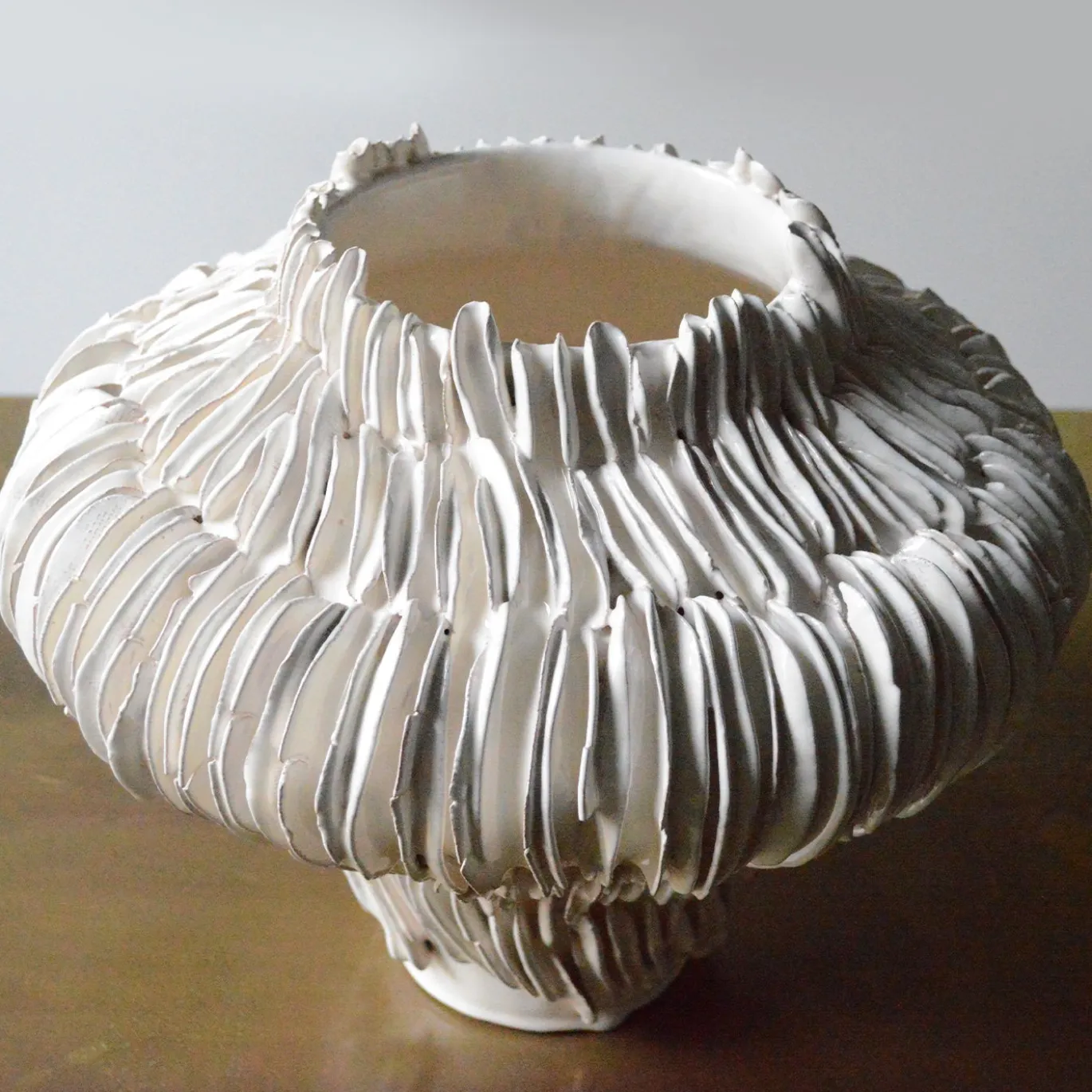 Vaso Decorativo Bianco Carrube 4