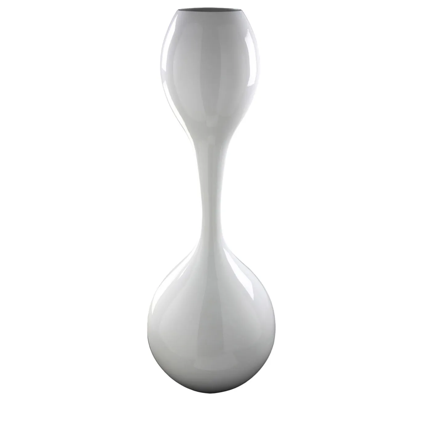 Vaso decorativo bianco lucido Clessidra