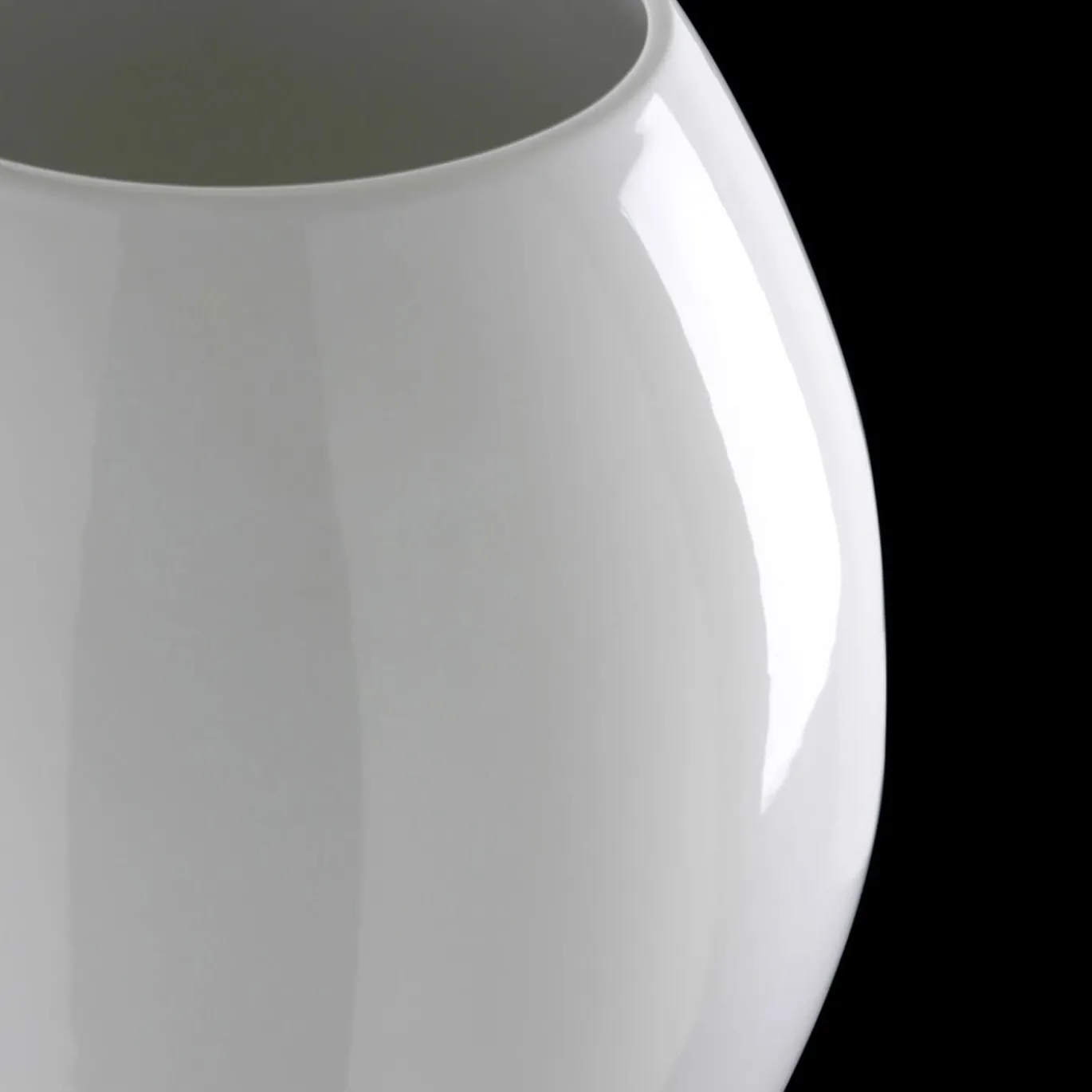 Vaso decorativo bianco lucido Clessidra
