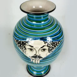 Vaso Decorativo Blu e Verde della Serie Curiosi
