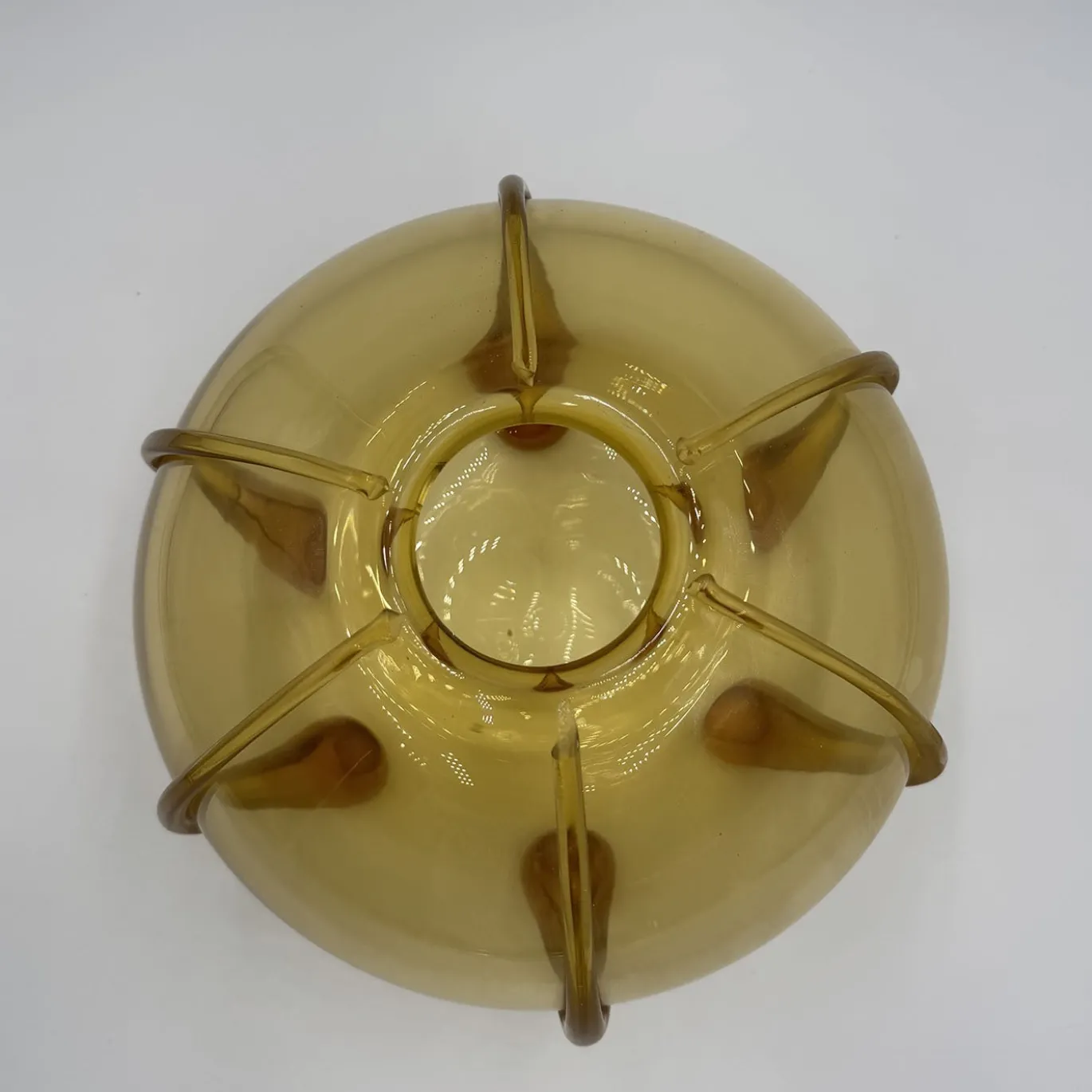 Vaso decorativo Bolle in vetro di Murano ambra