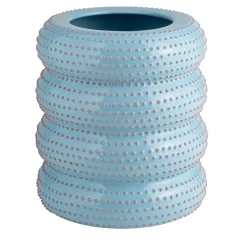 Vaso Decorativo Cacti In Ceramica Azzurra - Elemento Centrale