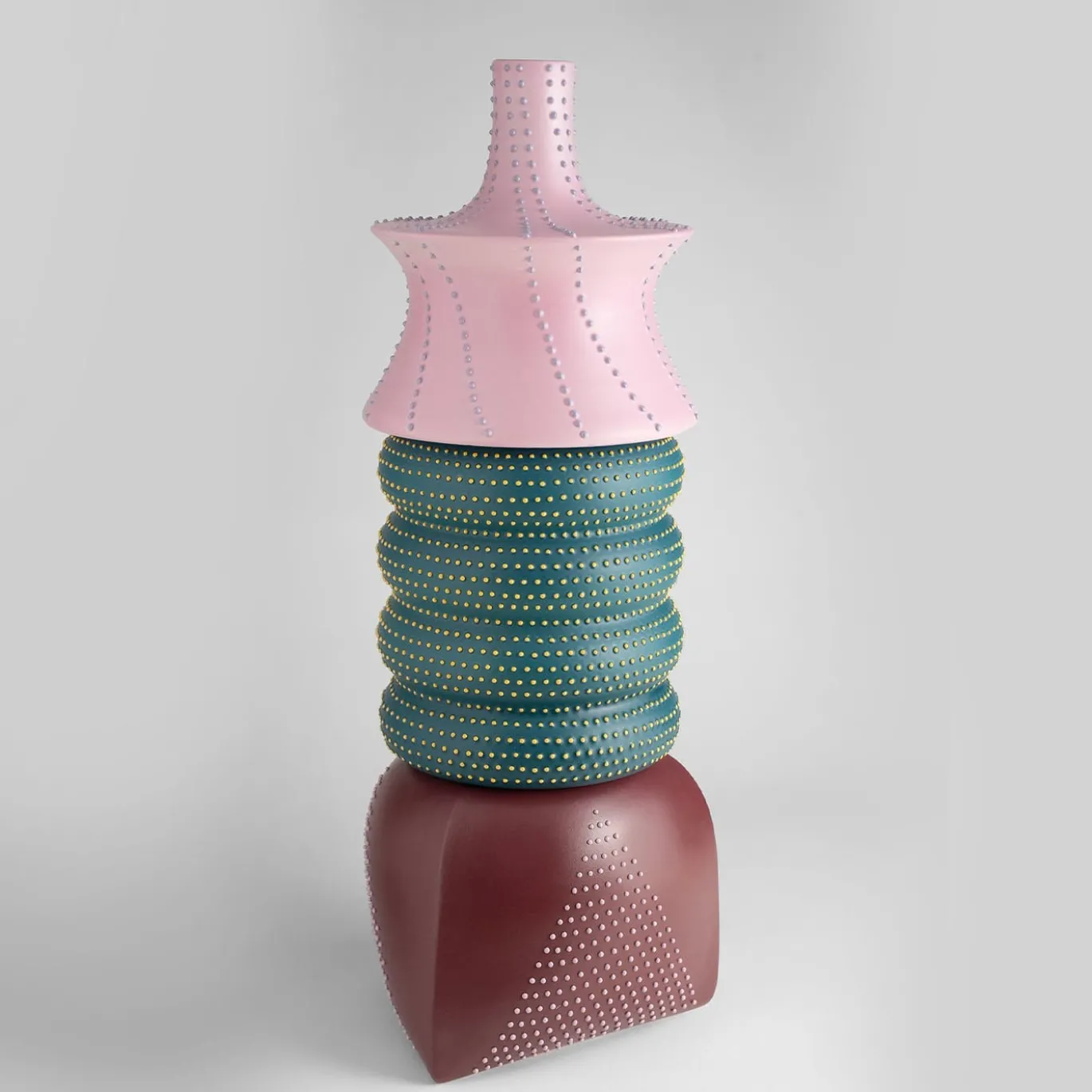 Vaso Decorativo Cacti In Ceramica Rosa - Elemento Superiore