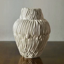 Vaso decorativo Carrube 3 Bianco