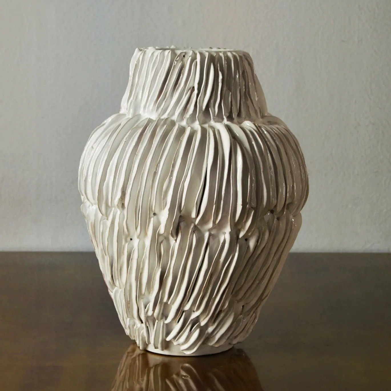 Vaso decorativo Carrube 3 Bianco