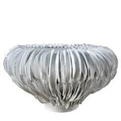 Vaso Decorativo Carrube 2 in ceramica bianca
