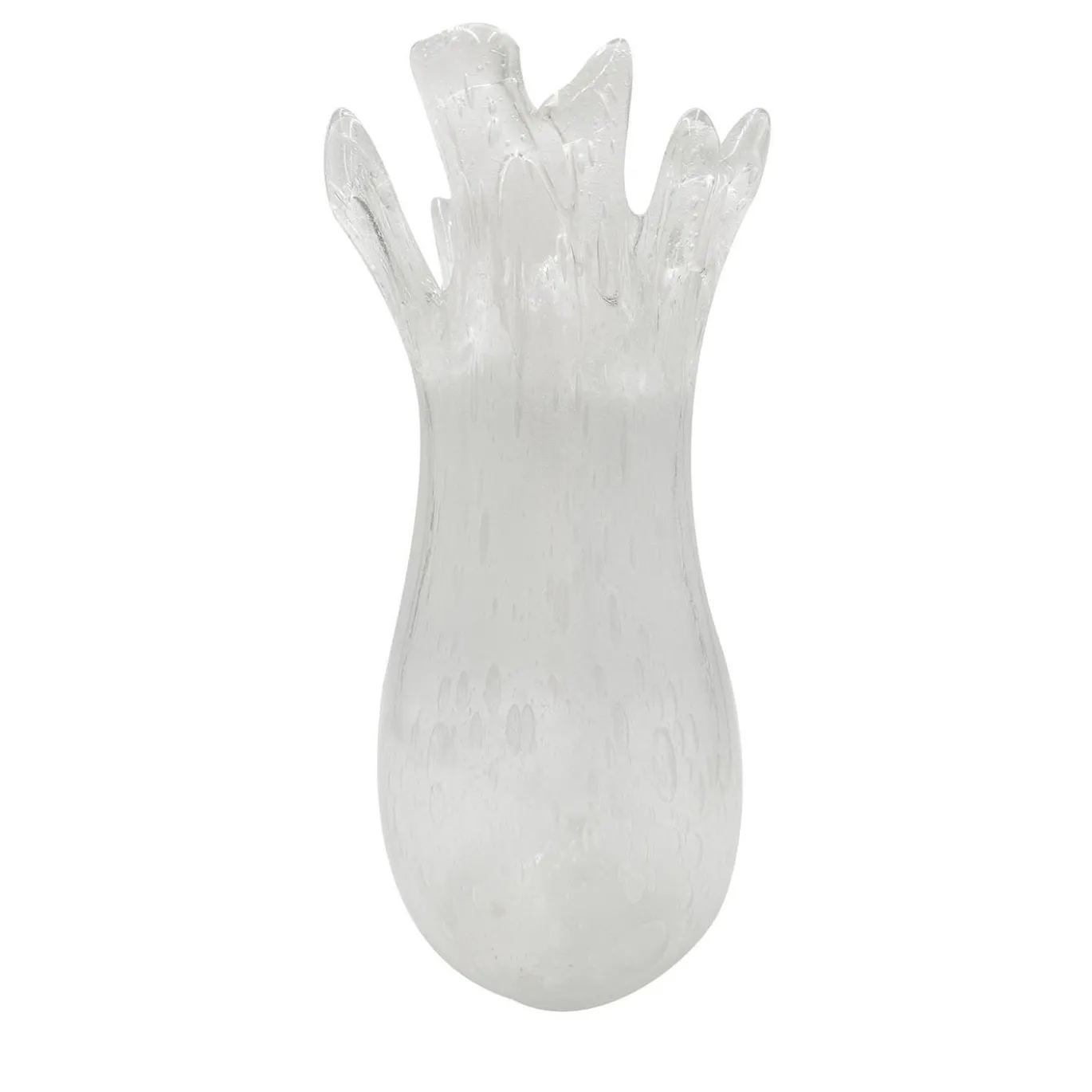 Vaso decorativo Cascata in vetro di Murano trasparente
