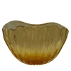 Vaso decorativo Cenere basso in vetro di Murano ambra