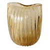 Vaso decorativo Cenere medio in vetro di Murano ambra