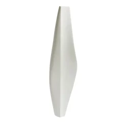 Vaso decorativo Chiaroscuro in ceramica bianca