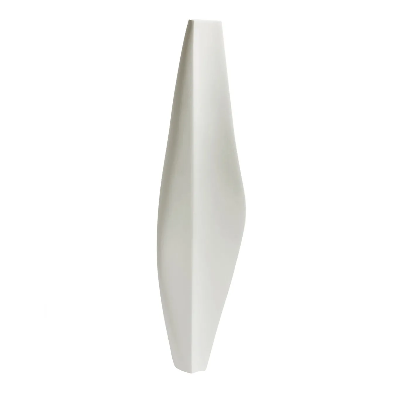 Vaso decorativo Chiaroscuro in ceramica bianca