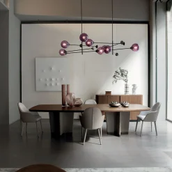 Vaso Decorativo Cilindrico in Vetro Viola Tube