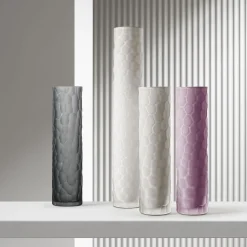 Vaso Decorativo Cilindrico in Vetro Viola Tube