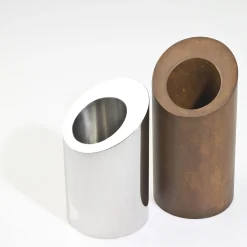 Vaso Decorativo Circolo in Acciaio Inox Lucido di Robert Evans