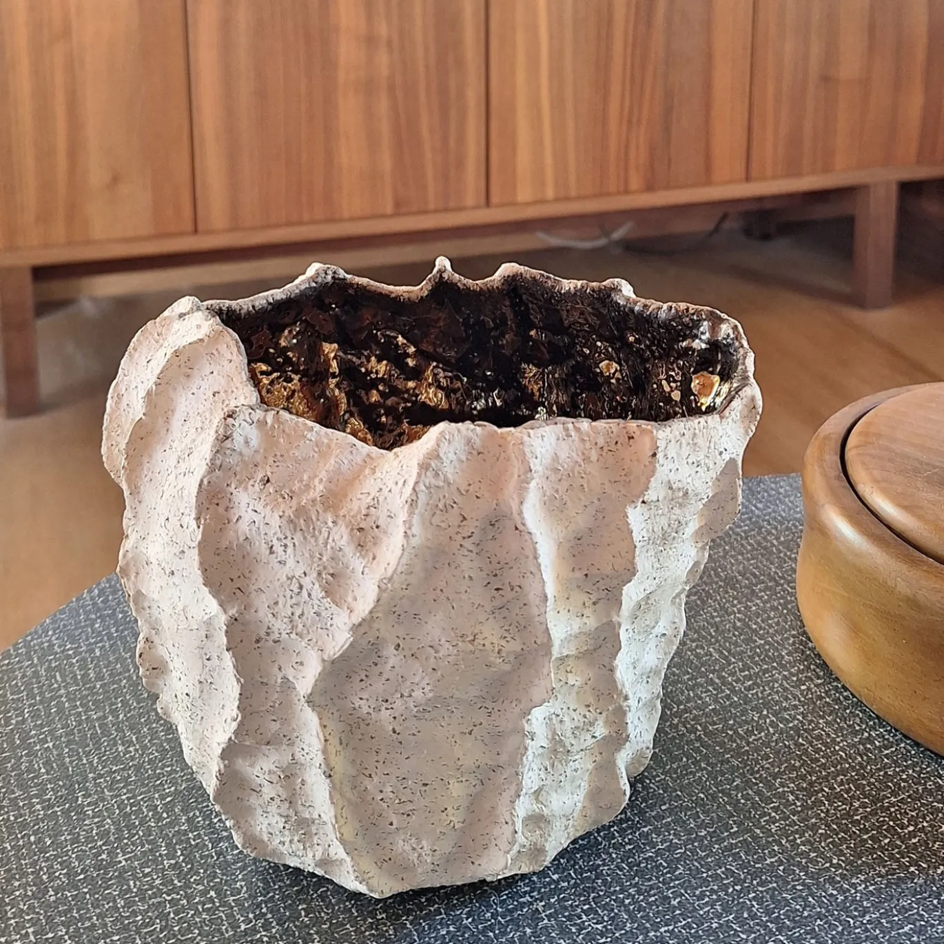Vaso decorativo Corallo in ceramica Beige