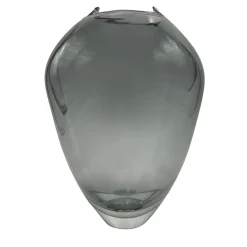 Vaso decorativo Crisalide in vetro di Murano grigio